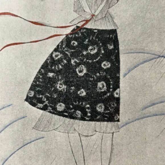 LEPAPE 1920 Gazette du Bon Ton Mode Paul POIRET Robe pochoir Art Déco original - Picture 5 of 10